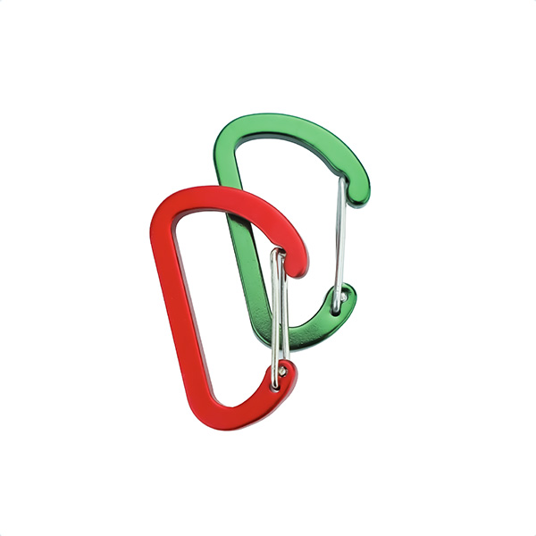 D-Shaped Carabiner With Steel Wire