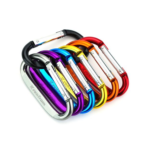 D-Shaped Double Rivet Carabiner 8D Nut 10color